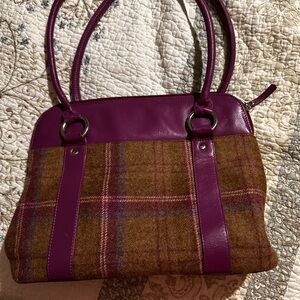 Purple Trim Plaid Women’s Tote Bag